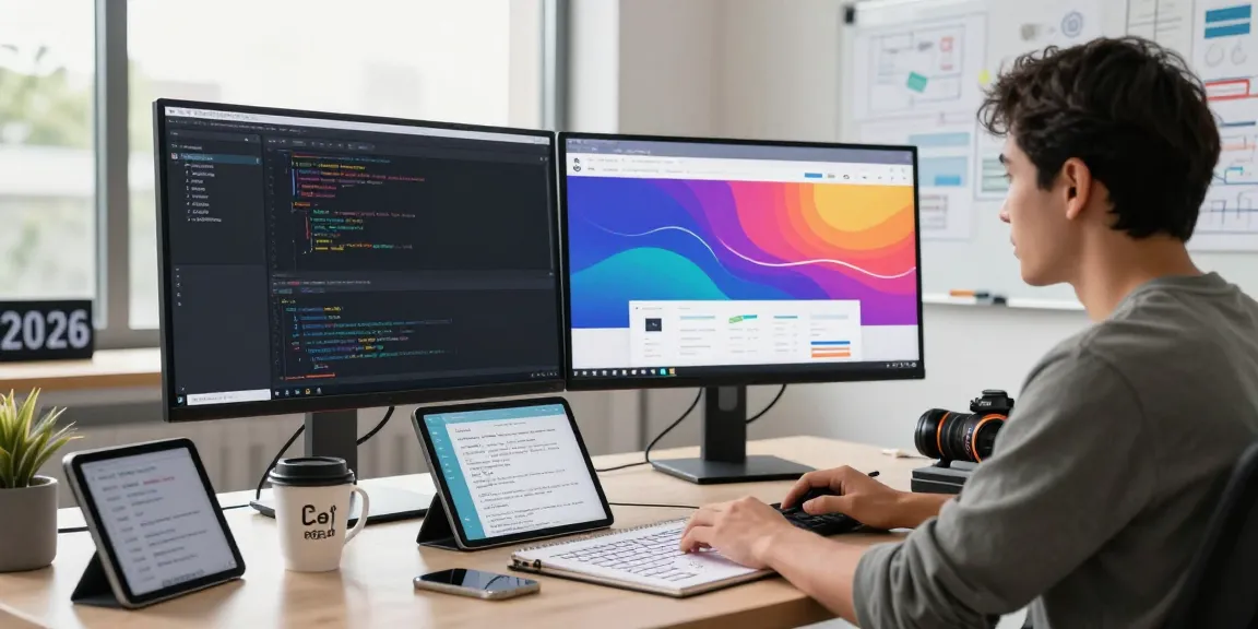 Web developer implementing instant indexing solutions in a modern tech workspace.