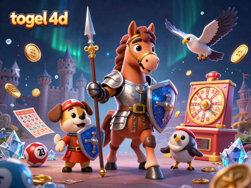 Engage in togel 4d with dynamic scenes featuring lottery elements and vibrant characters