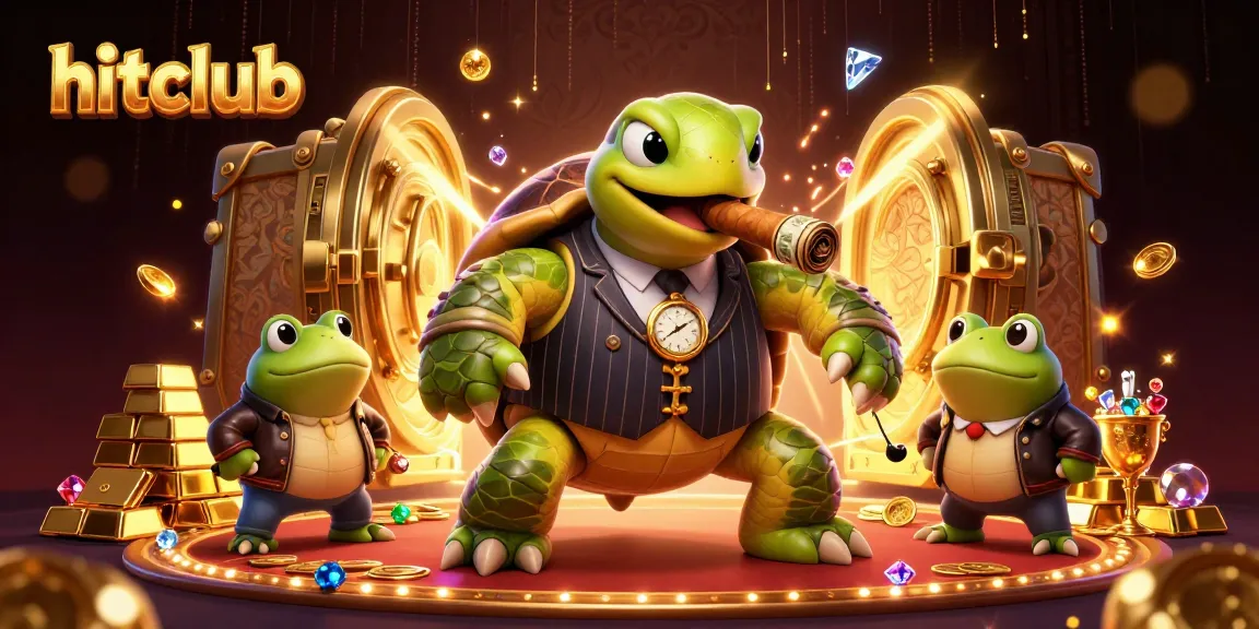 Hitclub showcases an immersive casino vibe with a snapping turtle mobster and dynamic game elements.