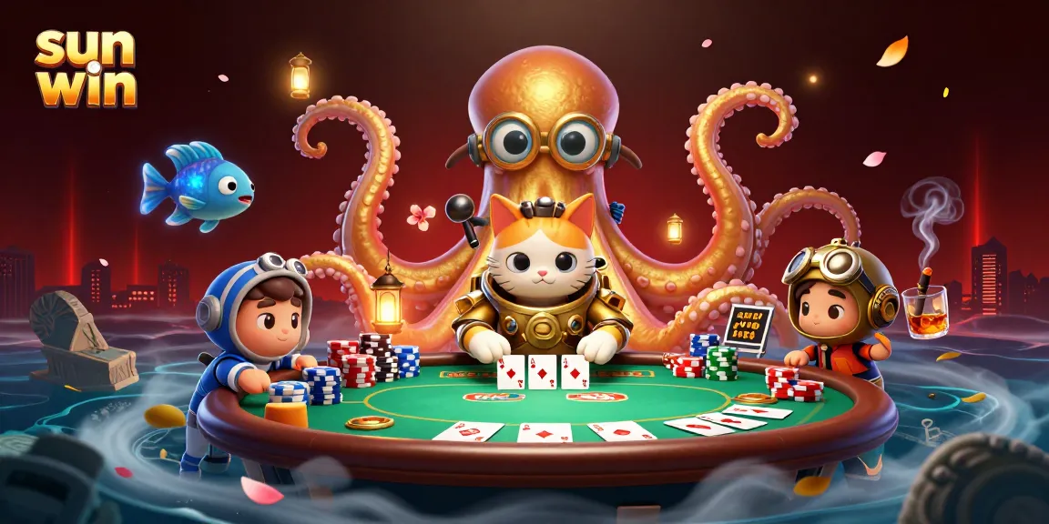 Engage with sun win at an online casino with colossal kraken and poker action.